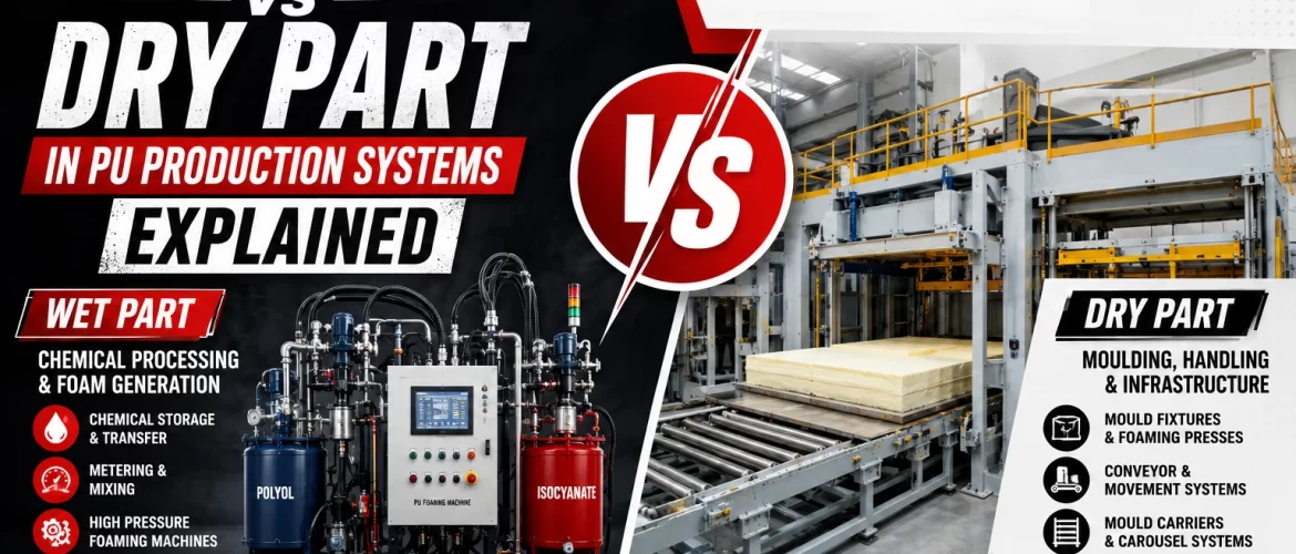 wet part PU production system