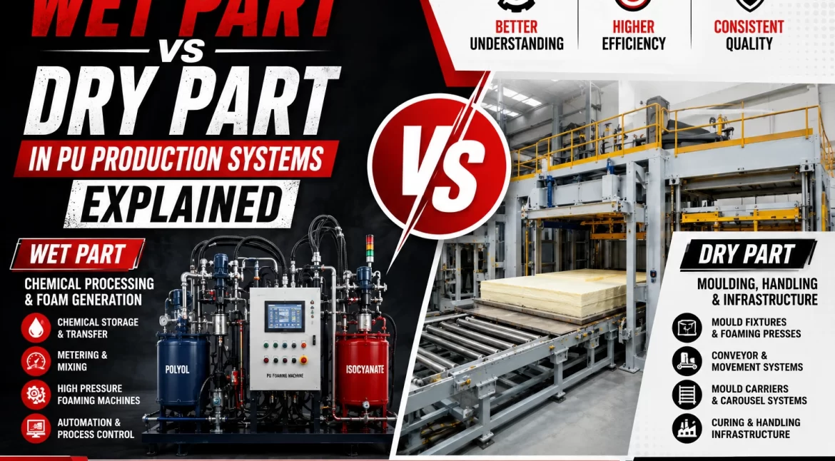wet part PU production system